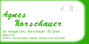 agnes morschauer business card